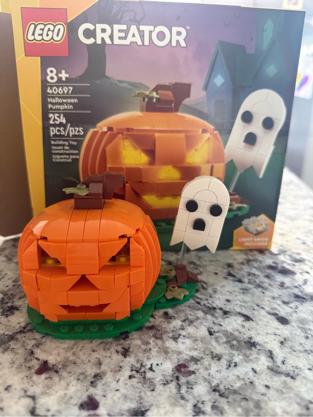 LEGO Creator Halloween Pumpkin 40697 Light Up Ghost Set 254 Pieces